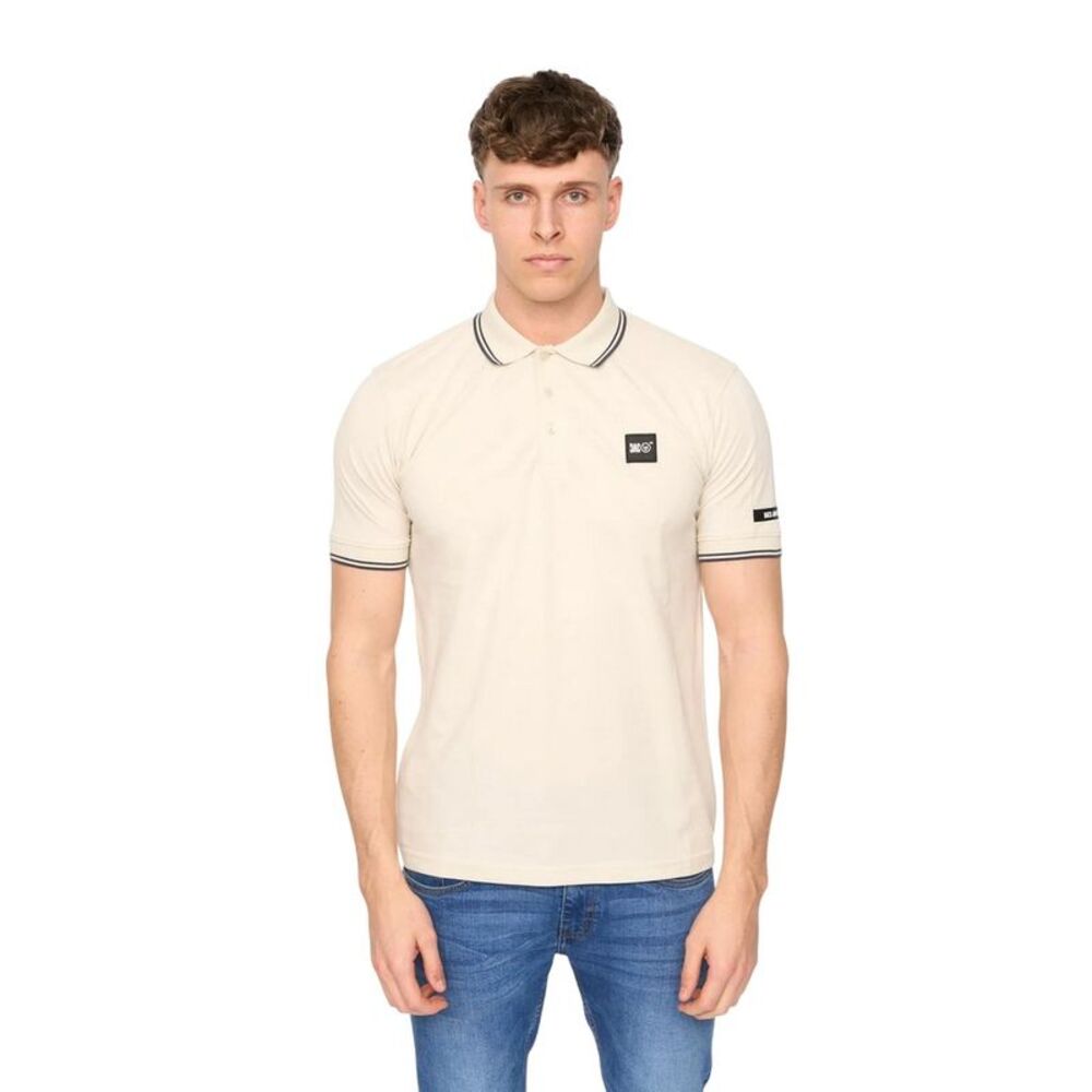 Duck and Cover Mens Wrentham Polo Shirt / Light Stone